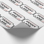 Penny-Weg, Straßenschild, Liverpool, Geschenkpapier (Ecke)