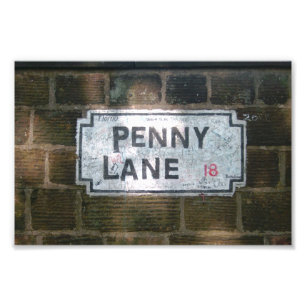 Penny-Weg-Straßenschild, Liverpool Großbritannie Fotodruck