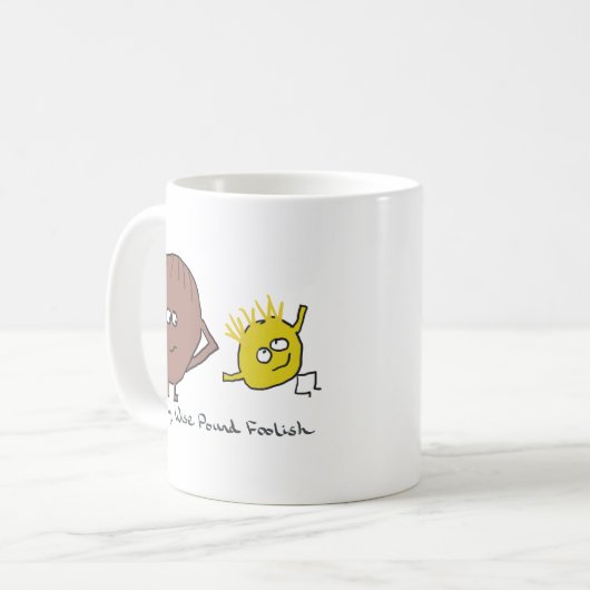 Penny Wise Pound Foolish Kaffeetasse (Vorderseite Links)