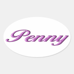 Pennyaufklebername Ovaler Aufkleber