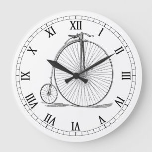 Pennyfarthing Große Wanduhr