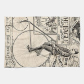 Pennyfarthing Old Timey viktorianische Geschirrtuch (Horizontal)