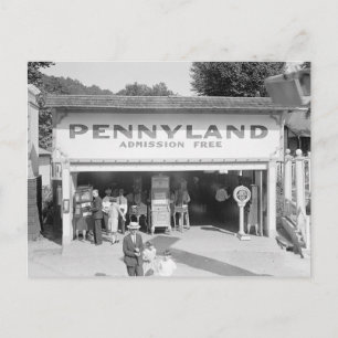 Pennyland Arcade, 1928 Postkarte