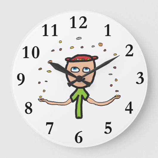 Pennys aus dem Himmel Große Wanduhr (Vorderseite)