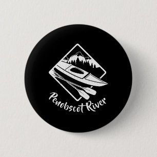 Penobscot River Maine Kajak Kajakfahren Booten Flö Button