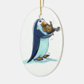 penquin Violinenspieler Keramikornament (Links)