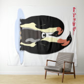 Penquins Tapestry Wandteppich (Beispiel (Horizontal))