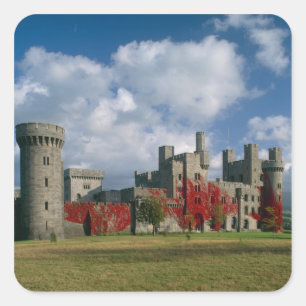 Penrhyn Castle, Gwynedd, Wales Quadratischer Aufkleber