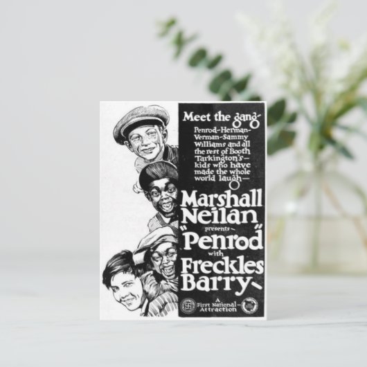 'Penrod' Stille Filmanzeige aus dem Jahr 1922 Post Postkarte (Stehend Vorderseite)