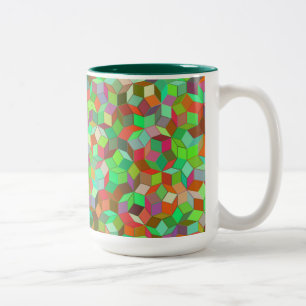 Penrose Fliesen-Muster-Tasse Zweifarbige Tasse