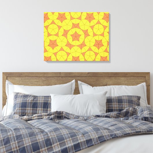 Penrose Sun Tile Leinwand (Insitu (Schlafzimmer))