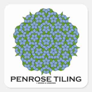 Penrose Tiling (fünffache Symmetrie) Quadratischer Aufkleber