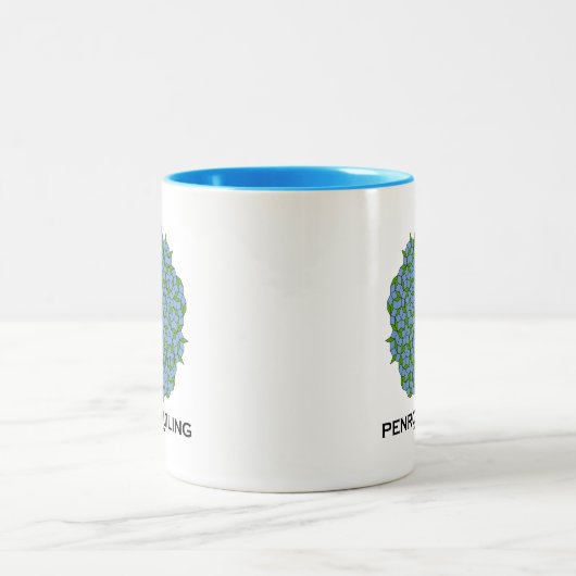 Penrose-Verschalung (Fünffache Symmetrie) Zweifarbige Tasse (Mittel)