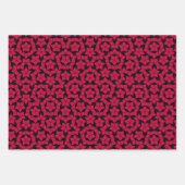 Penrose-Verschraubung Schwarz und Rot, nicht wiede Geschenkpapier Set (Vorderseite)