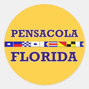Pensacola-Aufkleber Runder Aufkleber