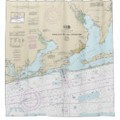 Pensacola Bay and Approaches Nautical Chart 1382 Duschvorhang (Vorderseite)