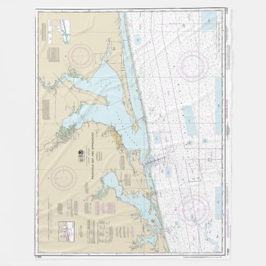 Pensacola Bay and Approaches Nautical Chart 1382 Fleecedecke (Vorderseite)