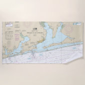 Pensacola Bay and Approaches Nautical Chart 1382 Strandtuch (Vorderseite)