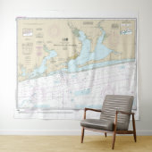 Pensacola Bay and Approaches Nautical Chart 1382 Wandteppich (Beispiel (Horizontal))
