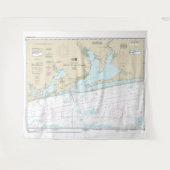 Pensacola Bay and Approaches Nautical Chart 1382 Wandteppich (Vorderseite (Horizontal))