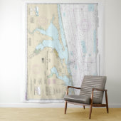 Pensacola Bay and Approaches Nautical Chart 1382 Wandteppich (Beispiel)