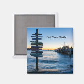 Pensacola Bay Unterschrift Sunset by Dock Magnet (Vorderseite/Rückseite)