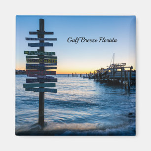Pensacola Bay Unterschrift Sunset by Dock Magnet