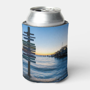 Pensacola Bay Unterwasserschild am Dock kann kühle Dosenkühler