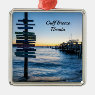 Pensacola Bay Unterwasserschild Sonnenuntergang du Ornament Aus Metall