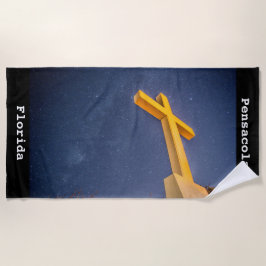Pensacola Beach Cross mit Milchstraße Strandtuch