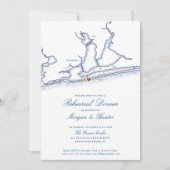 Pensacola Beach FL Elegante Probe Abendessen Einladung (Vorderseite)