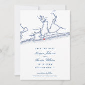 Pensacola Beach Florida Elegante Hochzeit Save The Date (Vorderseite)