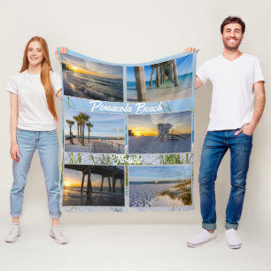 Pensacola Beach Florida Fleece Blanket