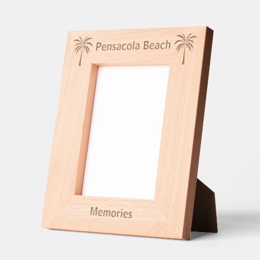 Pensacola Beach Florida Laser Engraved frame Geätzte Rahmen (Links)