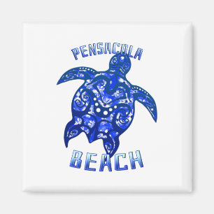 Pensacola Beach Florida Vacation Tribal Turtle Magnet