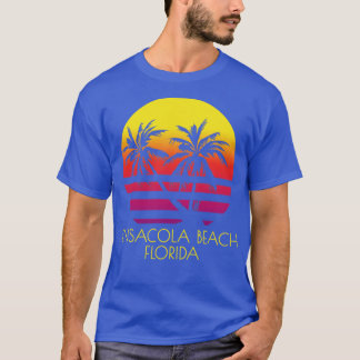 Pensacola Beach Florida Vintager tropischer Sonnen T-Shirt