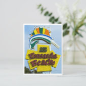 Pensacola Beach Florida Vintages Zeichen Postkarte (Stehend Vorderseite)