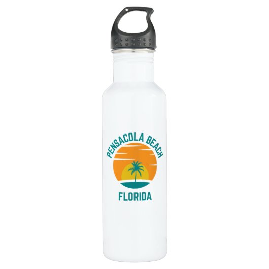 Pensacola Beach Florida Water Bottle Edelstahlflasche (Vorderseite)
