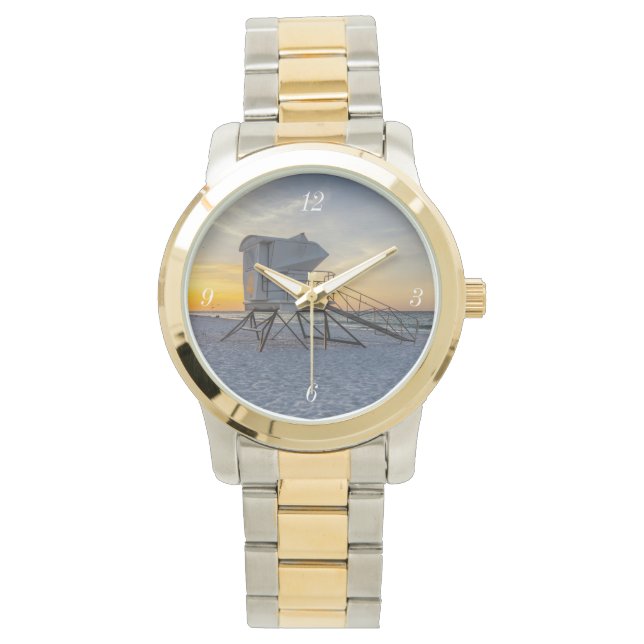 Pensacola Beach Lifegustation Sunrise Watch Armbanduhr (Vorderseite)