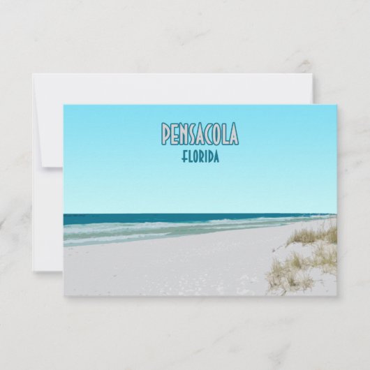 Pensacola Beach Panhandle Florida Flat Card (Vorderseite)