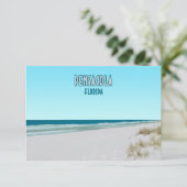 Pensacola Beach Panhandle Florida Flat Card (Stehend Vorderseite)