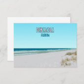 Pensacola Beach Panhandle Florida Flat Card (Vorne/Hinten)