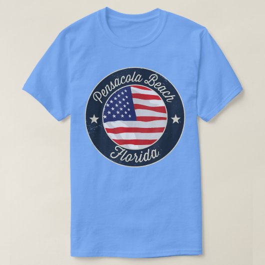 Pensacola Beach - Patriotic Florida Souvenir T-Shi T-Shirt (Design vorne)