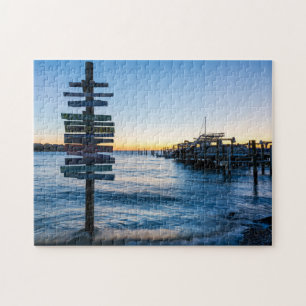 Pensacola Bucht Unterschrift Sonnenuntergang durch Puzzle