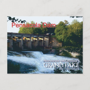 Pensacola-Damm...Grand Lake OK Postkarte