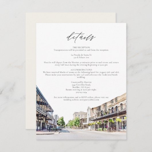 PENSACOLA Downtown Florida Details Karte (Vorne/Hinten)