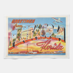 Pensacola Florida alte Vintage Reise-Andenken Küchentuch