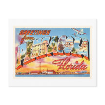 Pensacola Florida FL Old Vintage Travel Souvenir
