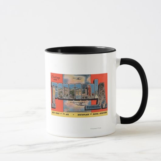 Pensacola, Florida - Große Briefmarkenszenen Tasse (Rechts)