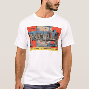 Pensacola, Florida - große Buchstabe-Szenen T-Shirt